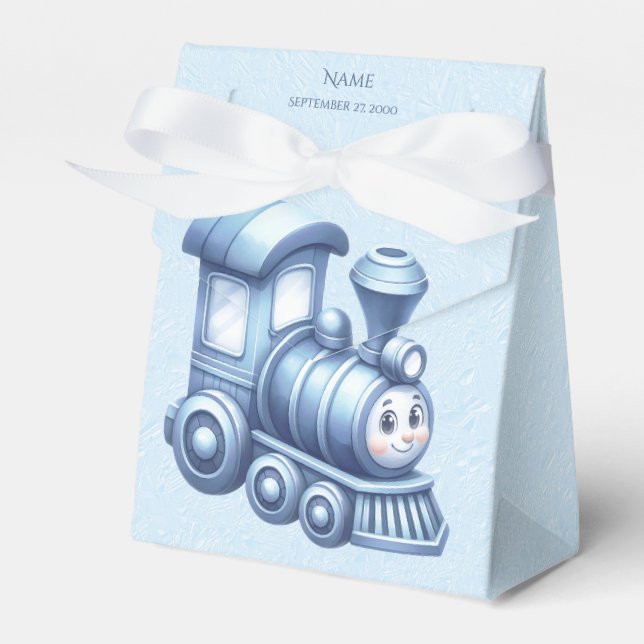 Blue Train Favor Box Geschenkschachtel (Vorderseite)