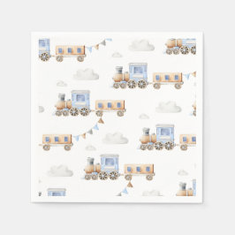 Blue Train Napkins Serviette