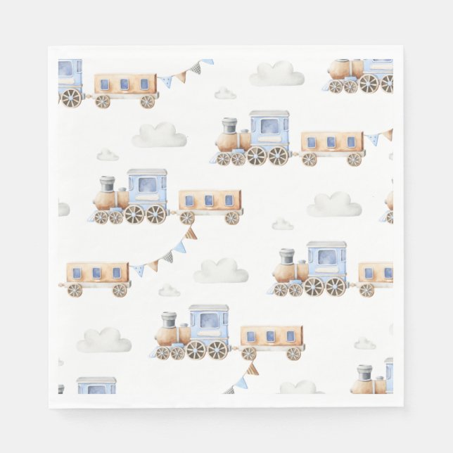Blue Train Napkins Serviette (Vorderseite)