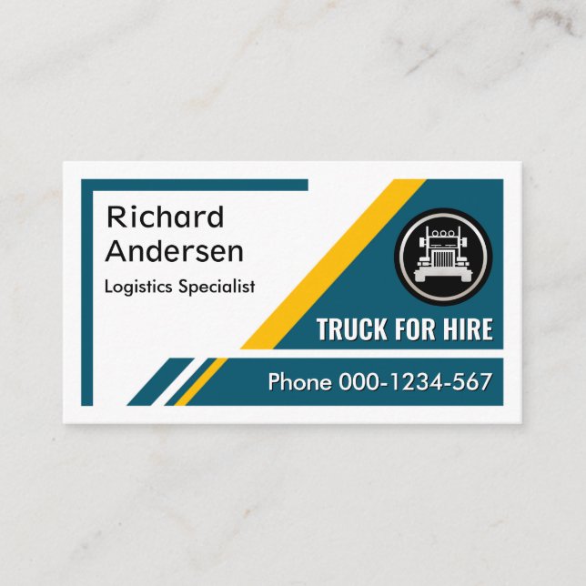 Blue Trapezium Layum Transport Visitenkarte (Vorderseite)