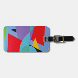 Blue Treble Clef Rhythm Luggage Tag Gepäckanhänger