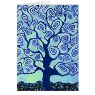 Blue Tree Abstrakt Art