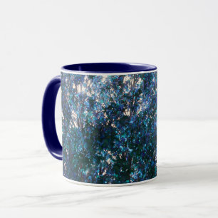 Blue Tree Blätter Abstrakt Art Tasse Cup