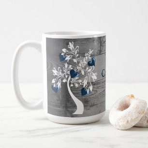 Blue Tree of Hearts Personalisiert Coffee Tasse