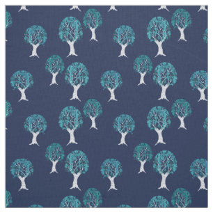 Blue Trees Stoff