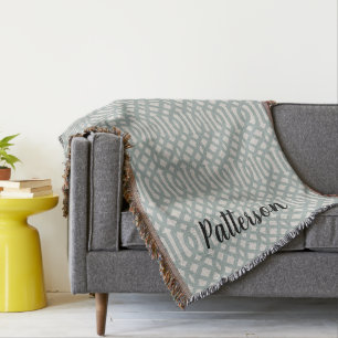 Blue Trellis Monogram   Modernes Bauernhaus Decke