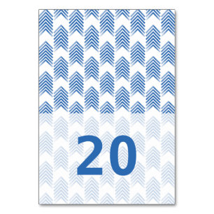Blue Tribal Arrows Table Card Tischnummer