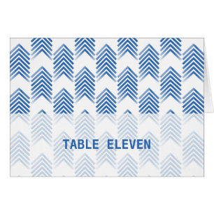 Blue Tribal Arrows Tischnummer Card
