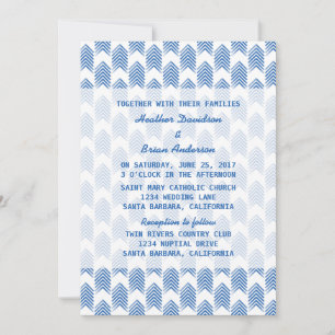 Blue Tribal Arrows Wedite Invite Einladung