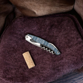 Blue Tribal Art Kellnermesser