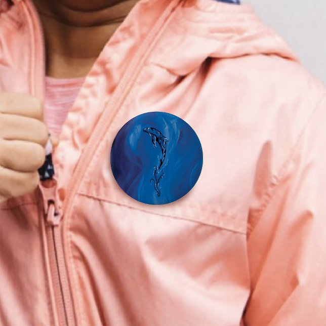 Blue Tribal Dolphin Button (Von Creator hochgeladen)