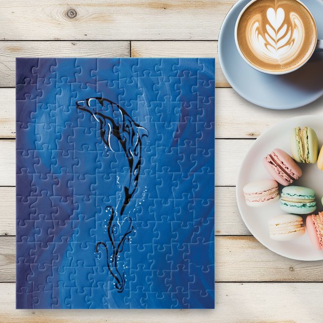 Blue Tribal Dolphin Puzzle (Von Creator hochgeladen)