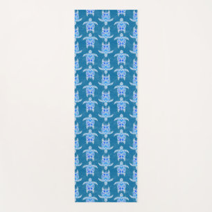 Blue Tribal Honu Sea Turtles Yogamatte
