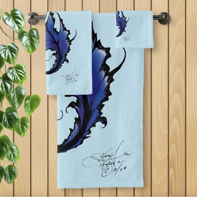 Blue Tribal Mermaid Badhandtuch Set (Von Creator hochgeladen)