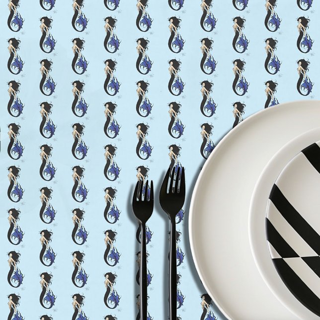 Blue Tribal Mermaid Tischdecke (Von Creator hochgeladen)