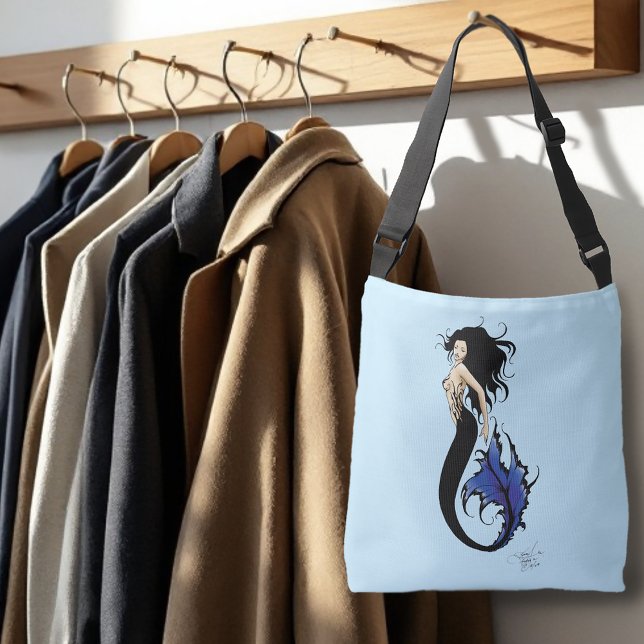 Blue Tribal Mermaid Tragetaschen Mit Langen Trägern (Von Creator hochgeladen)