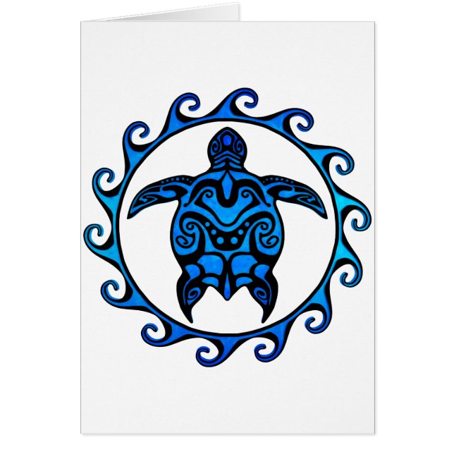 Blue Tribal Turtle Sun (Vorne)