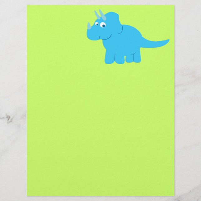 Blue Triceratops Dinosaurier (Vorderseite)