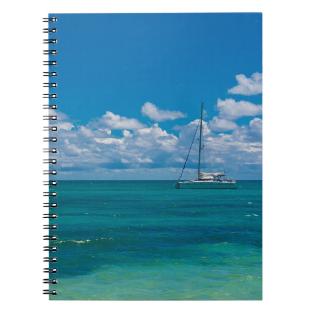 Blue Tropical Bay Seascape Notizblock (Vorderseite)