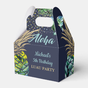 Blue Tropical Pineapa Beach Geburtstag Geschenkschachtel