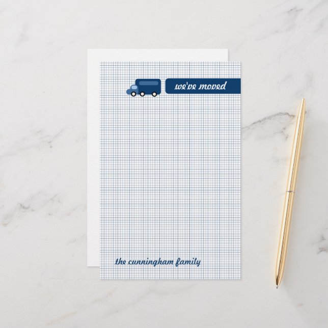 Blue Truck Briefpapier (Vorderseite/Rückseite Beispiel)