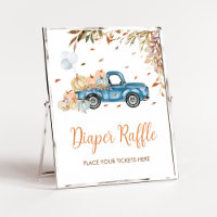 Blue Truck Pumpkin Diaper Raffle Baby Dusche