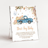 Blue Truck Pumpkin Sage Baby Shower nicht