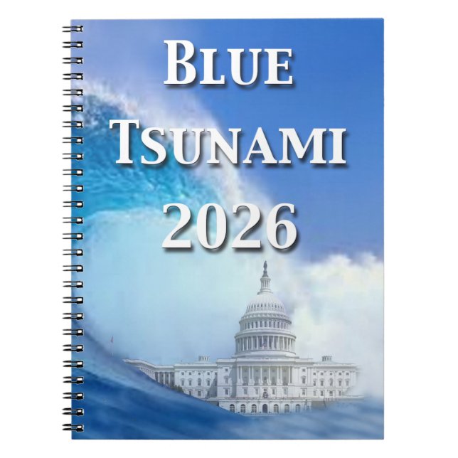 Blue Tsunami Election 2026 Notizblock (Vorderseite)