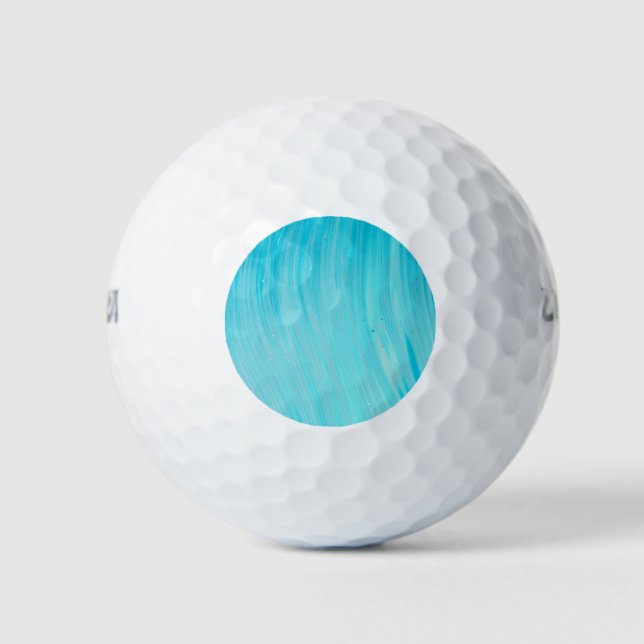 Blue Tube Wave Cooles Aquamarines Wasser Golfball (Vorderseite)