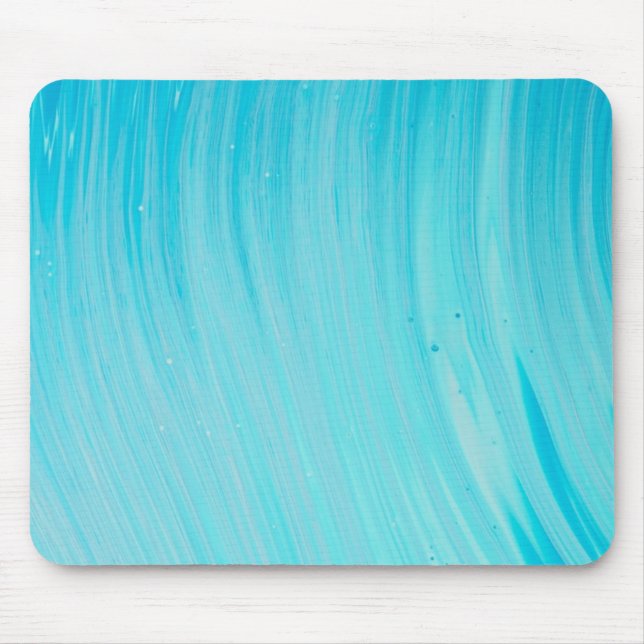 Blue Tube Wave Cooles Aquamarines Wasser Mousepad (Vorne)