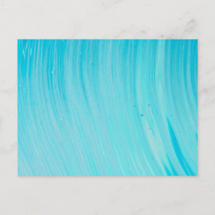 Blue Tube Wave Cooles Aquamarines Wasser Postkarte