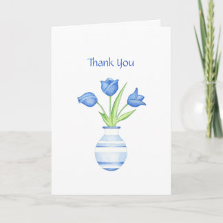 Blue Tulips Dankeschön Karte