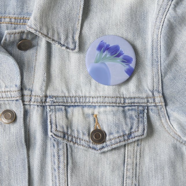 Blue Tulips Still Life Button (Beispiel)