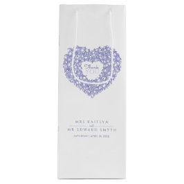 Blue Tullip Herzkunst danke Gastgeschenk Hochzeit Geschenktüte Für Weinflaschen
