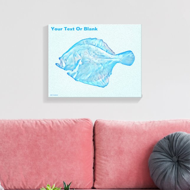 Blue Turbot Leinwanddruck (Insitu (Wohnzimmer))