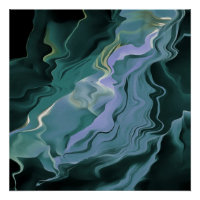 Blue Turbulence Acrylic Pour Abstrakt Art