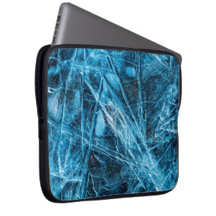 Blue Türkis Abstrakt Ice Laptopschutzhülle