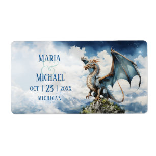 Blue Türkise keltischer Drache Hochzeitstempel Gef