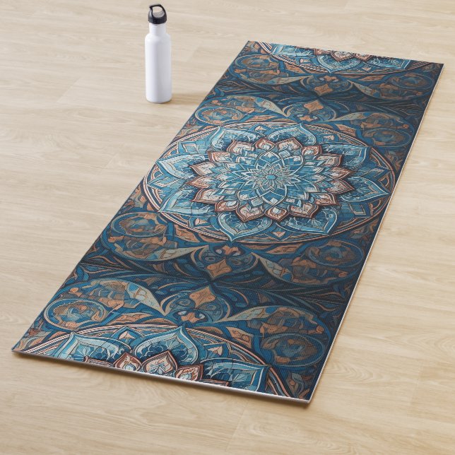 Blue Turkish Mandala Yogamatte (Beispiel)