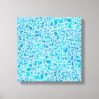 Blue Turquoise Mosaic Glass Til Modern Chic
