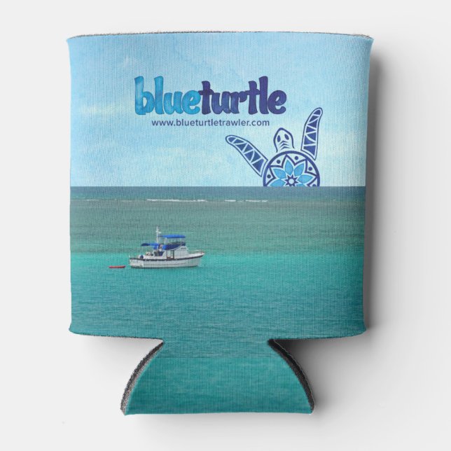 Blue Turtle Trawler Can Cooler Dosenkühler (Vorderseite)