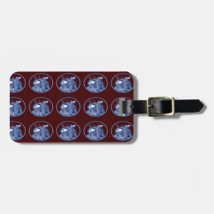 Blue Twilight Exotic Wild Jungle Leopard Gepäckanhänger