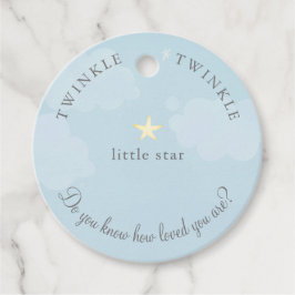 Blue Twinkle Little Star Baby Dusche Geburtstag Geschenkanhänger
