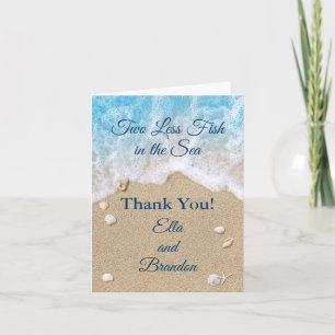 Blue Two less Fish in the Sea Danke Karte