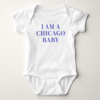Blue Typografy Chicago Baby Clothing