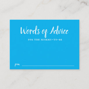 Blue Typography Boy Baby Shower Addon Begleitkarte