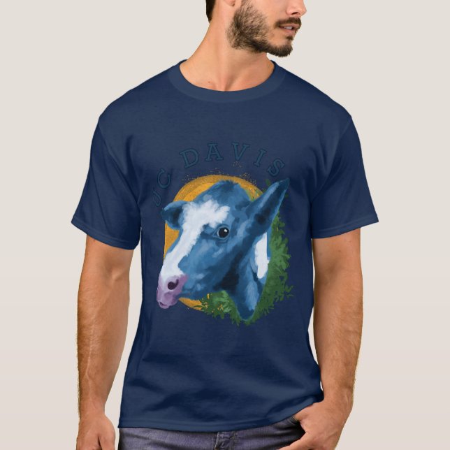 Blue UC Davis Cow T-Shirt (Vorderseite)
