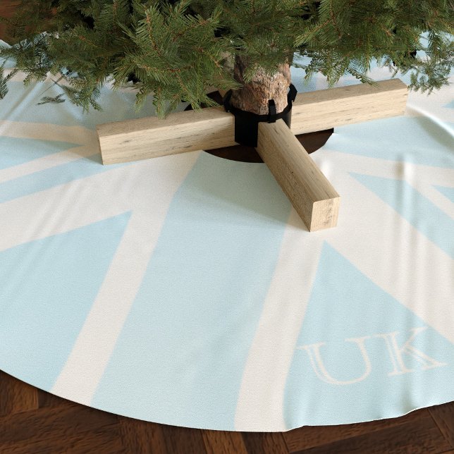 Blue UK Flag Union Jack Christmas Tree Skirt Polyester Weihnachtsbaumdecke (Von Creator hochgeladen)