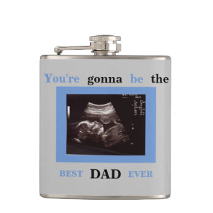 Blue Ultrasound Foto You"re Gonna be Best Vater Flachmann