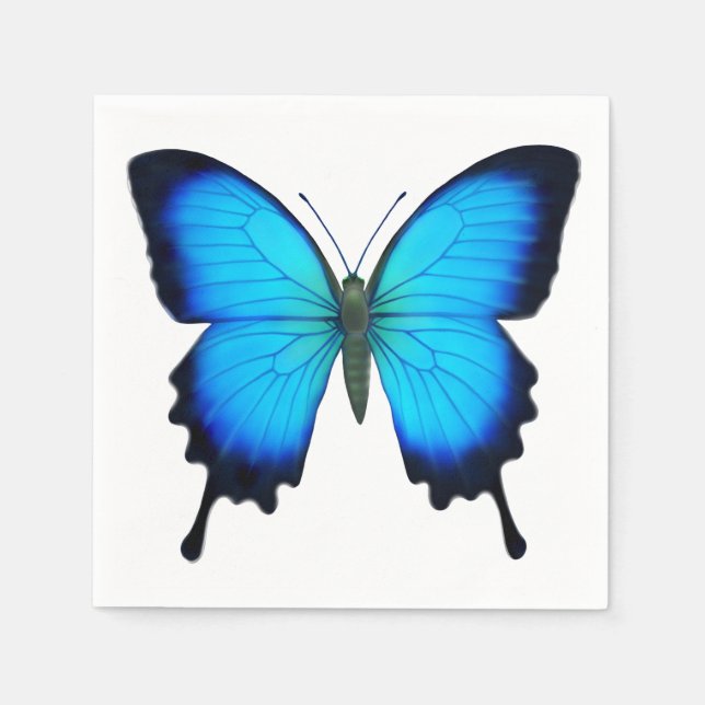 Blue Ulysses Butterfly Napkins Serviette (Vorderseite)